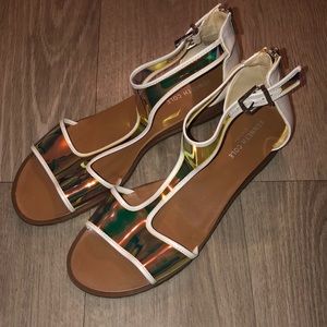 Kenneth Cole New York Womens Jenessa Wedges Flat Sandals, size 10